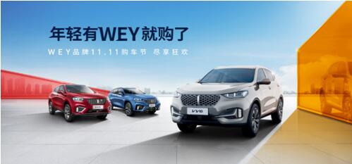 WEY VV5“双十一”半价购车、5000元购车基金等好礼享不停！